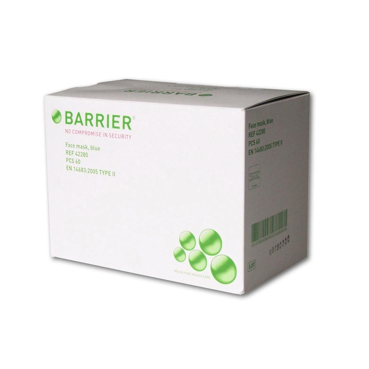 BARRIER® OP-Maske Standard, zum Binden - Blau, Packung 60 Stück