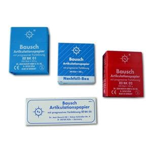 Bausch Artikulationspapier - BK 02 rot, Plastik-Kassette, 300 Blatt