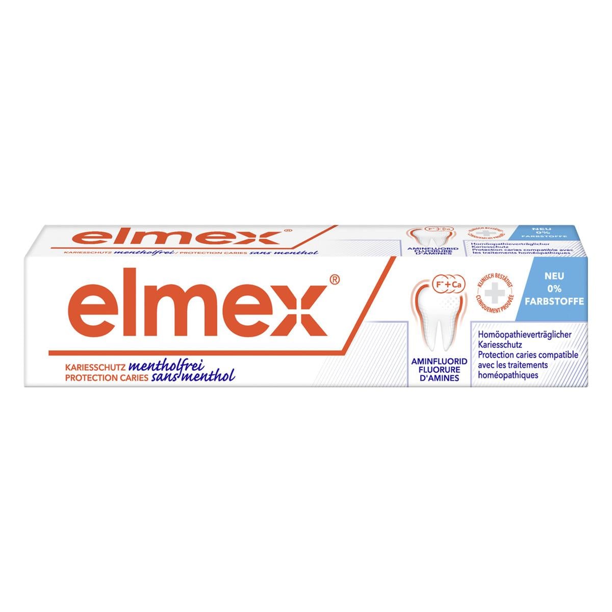 elmex® mentholfrei Zahnpasta - Tuben 12 x 75 ml