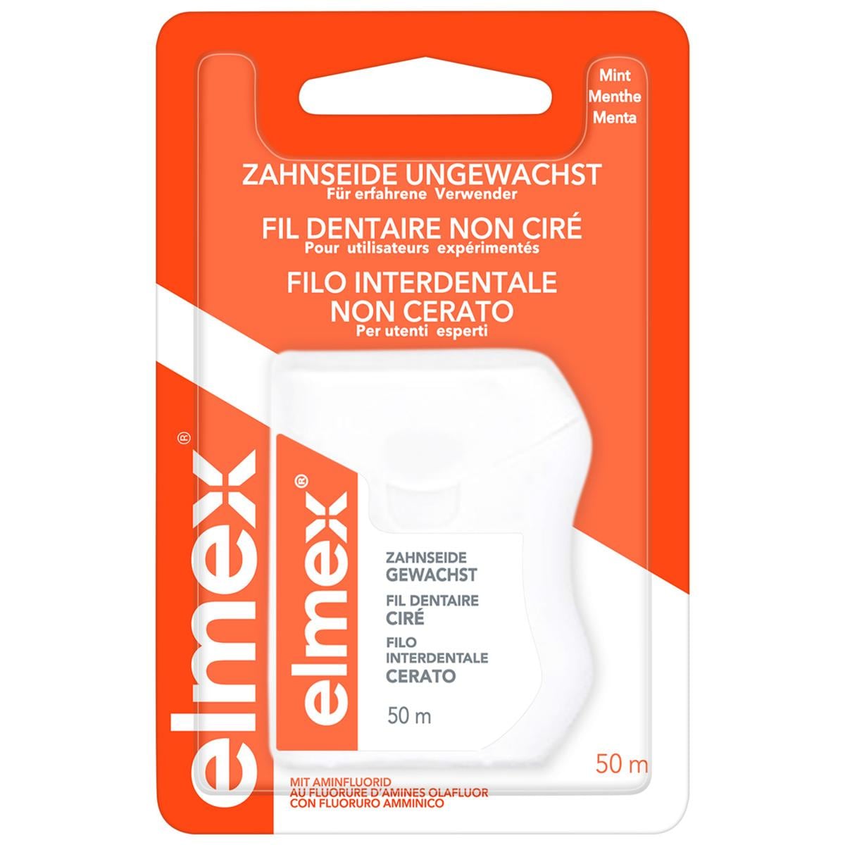 elmex® Zahnseide - gewachst mint - Spender 50 m