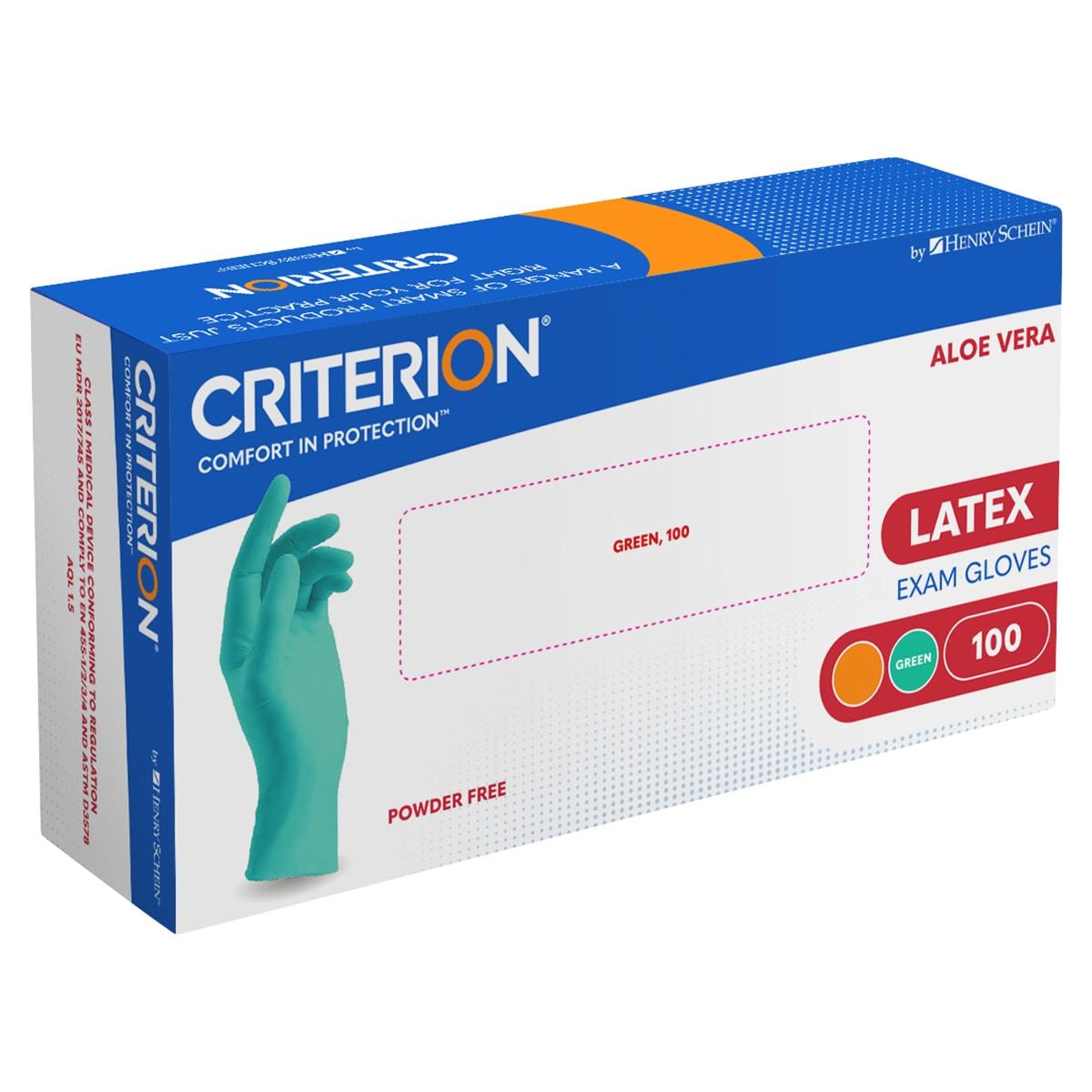 HS-Aloe Latex Handschuhe puderfrei Criterion® - Größe XL, Packung 100 Stück