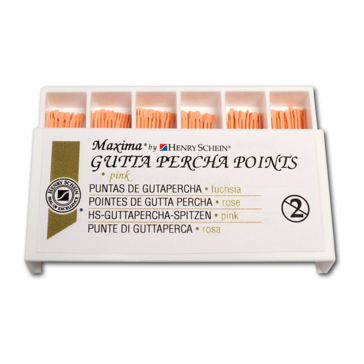 HS-Maxima® Guttaperchaspitzen rosa - Größe medium, Packung 100 Stück