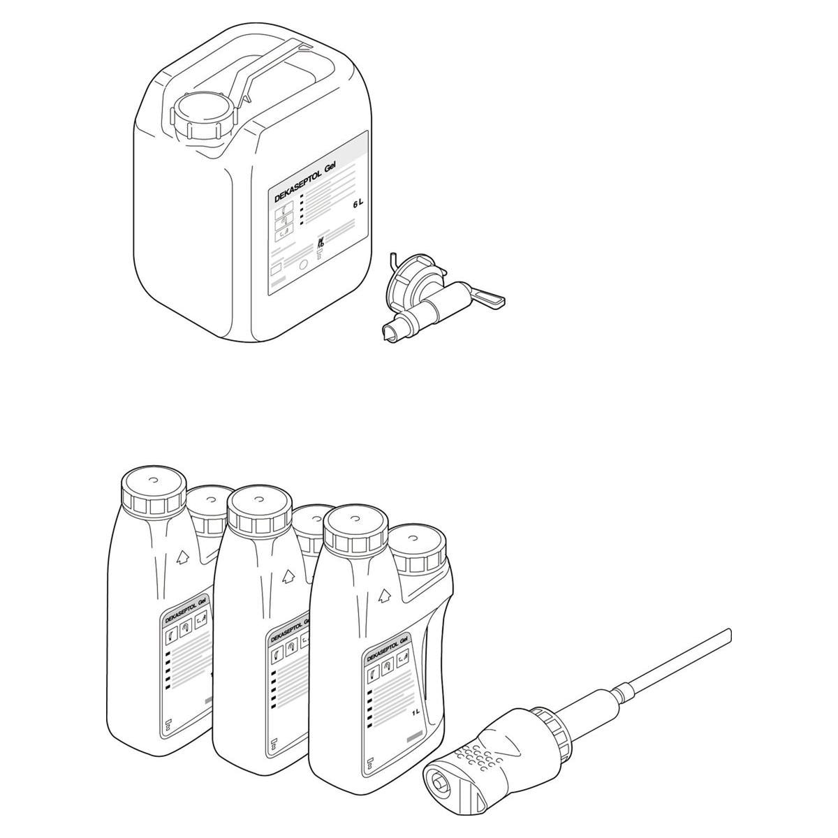 Dekaseptol Gel - Flaschen 3 x 1 Liter