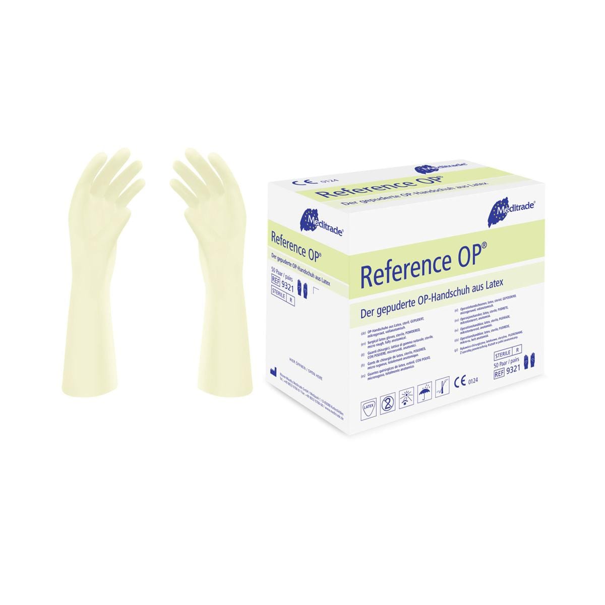 Reference OP® - Handschuhe Steril - Größe 7.5, Packung 50 Paar