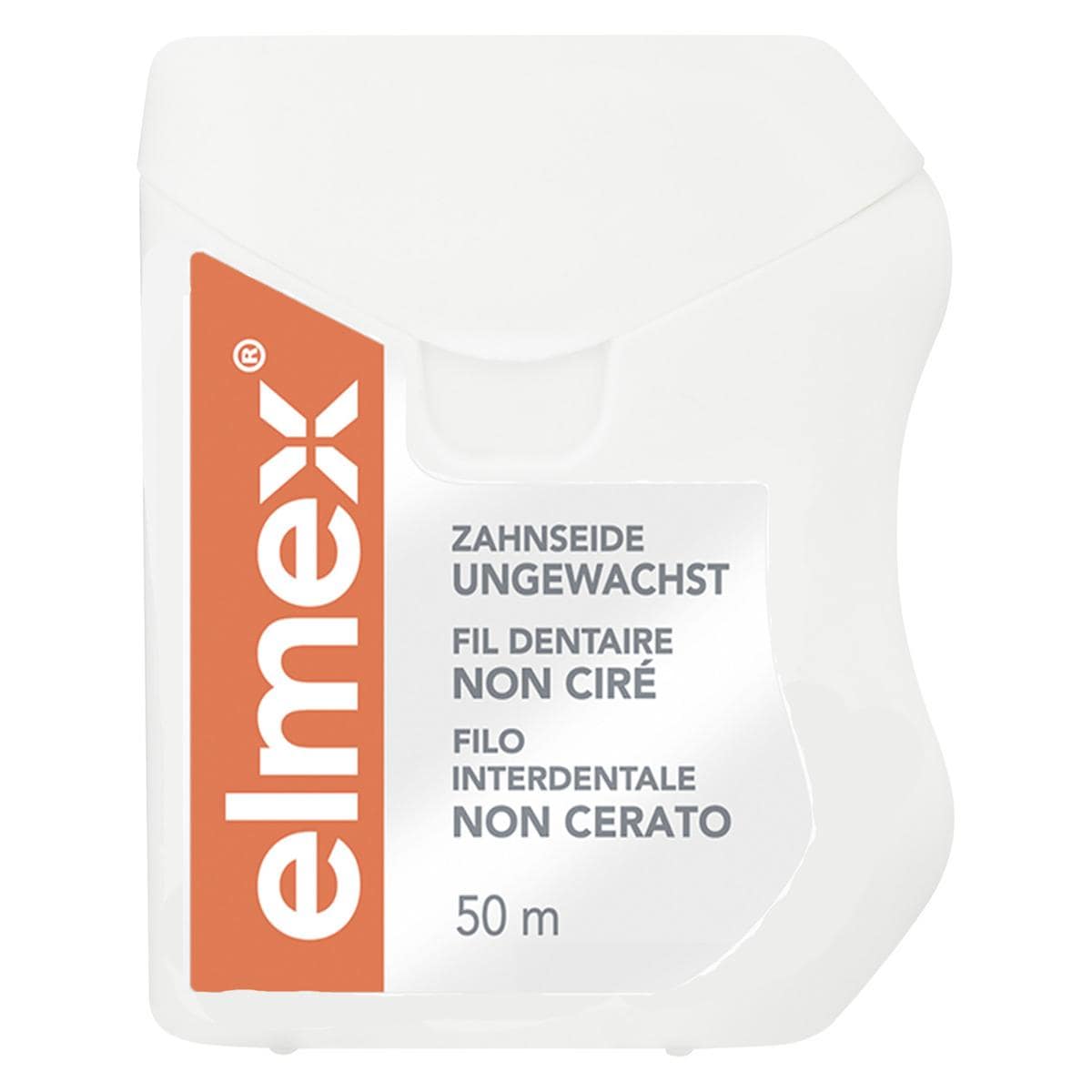 elmex® Zahnseide - ungewachst - Ungewachst, Spender 50 m