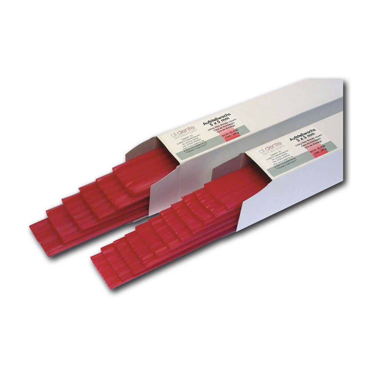 Aufstellwachs - Rot, Größe 5 x 5 mm, Packung 220 g