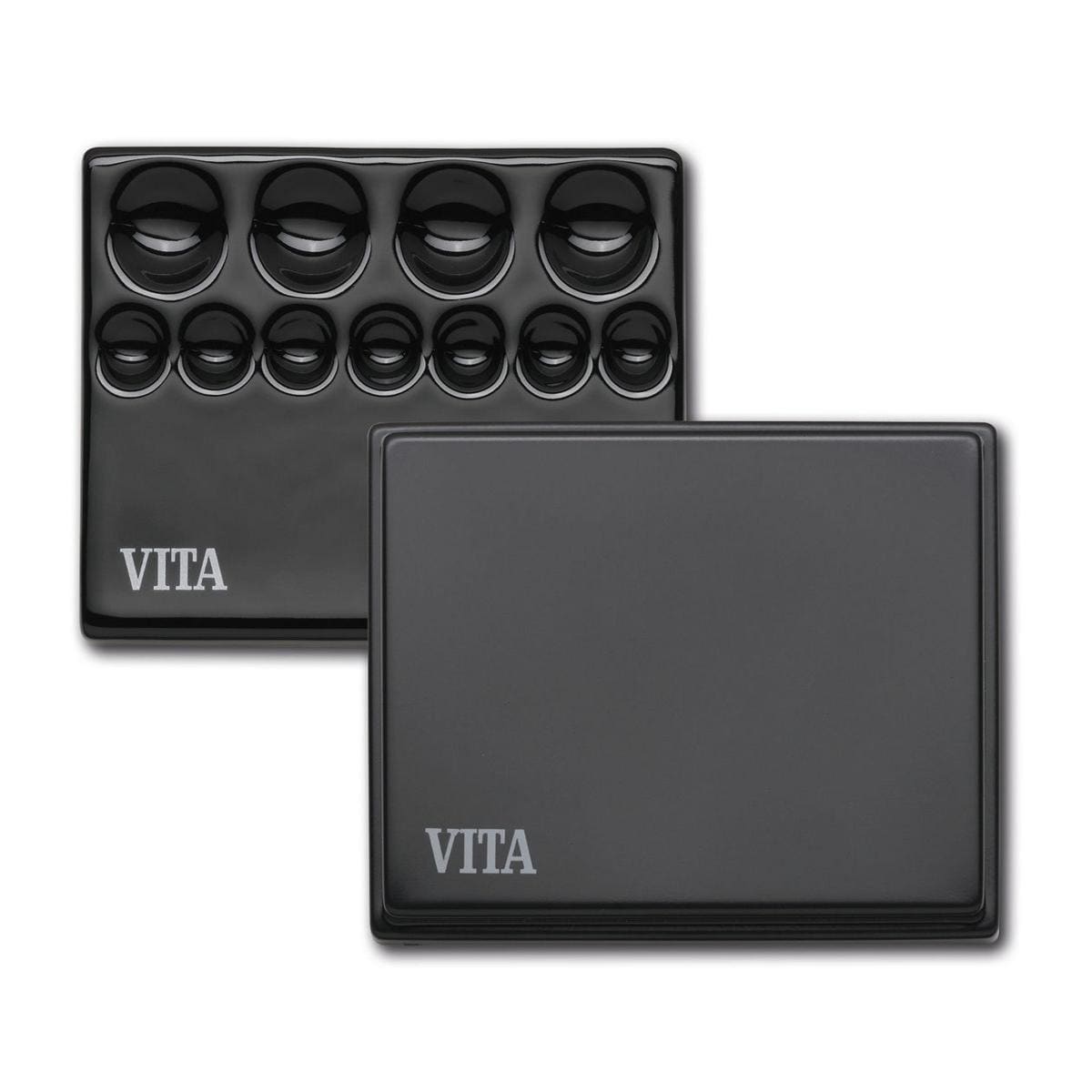 VITA Porzellan-Anmischplatte - Schwarz, Größe 8,5 x 11 cm