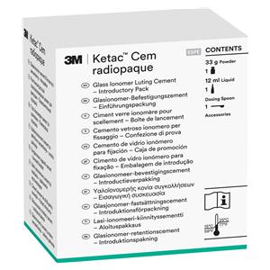 3M Ketac™ Cem radiopaque - Intro Kit - Pulver 33 g und Flüssigkeit 12 ml