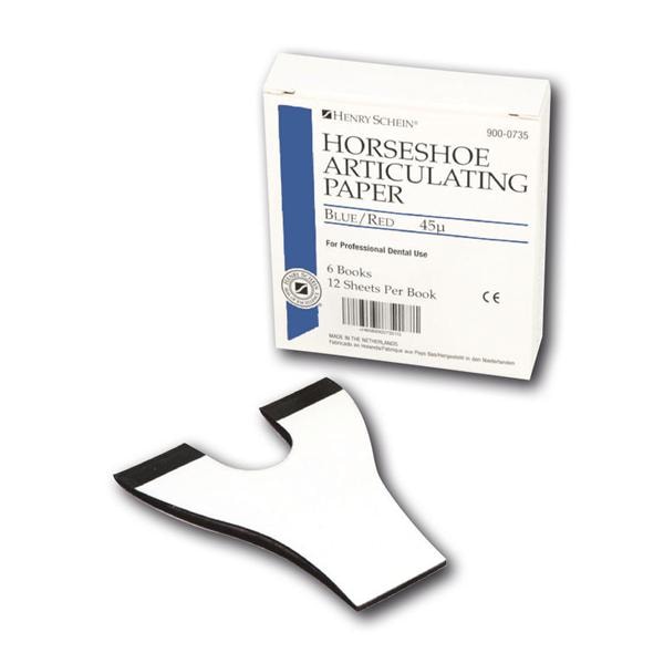 HS-Artikulationspapier Heftchen, Hufeisenform - Blau-rot, Heftchen 6 x 12 Blatt
