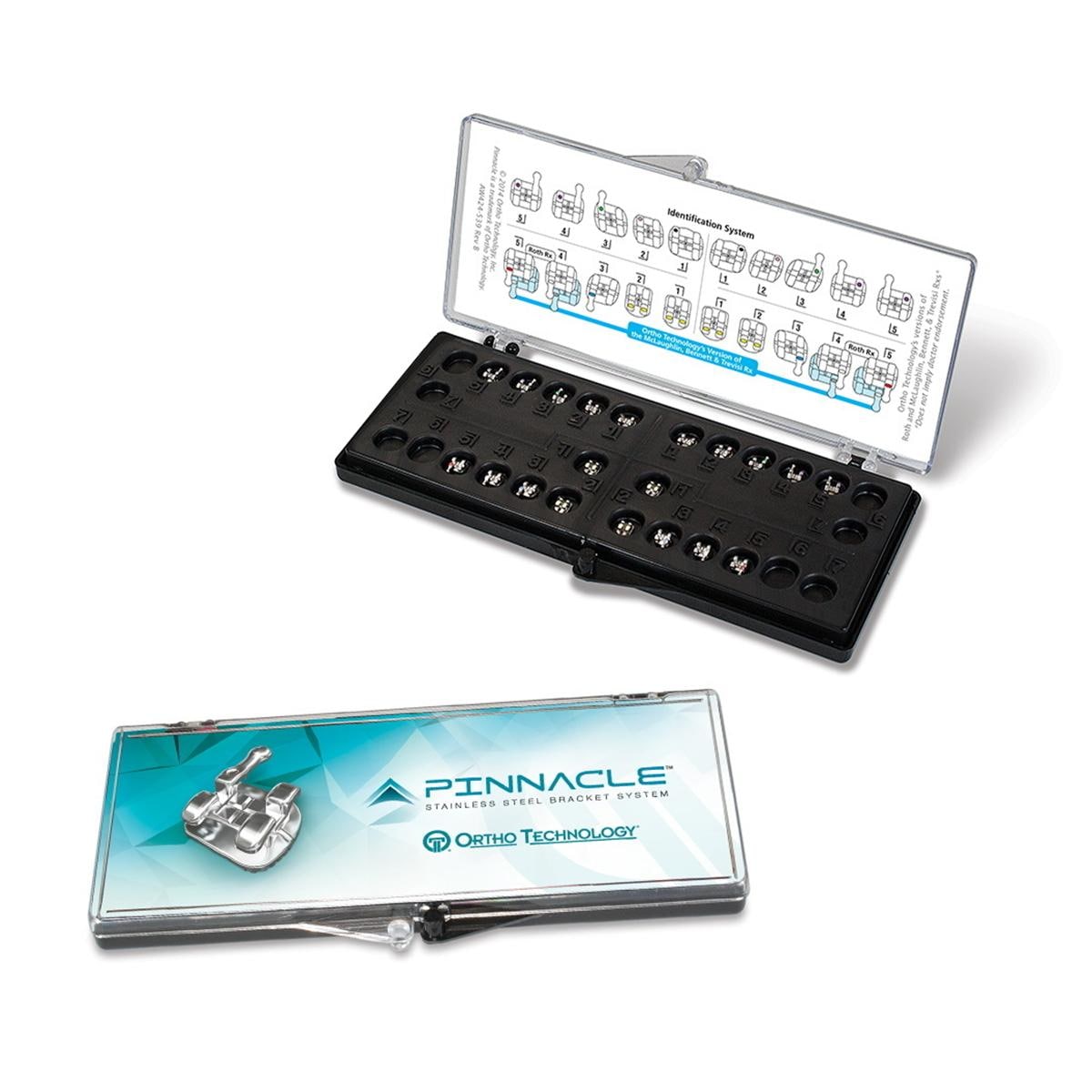 Pinnacle MBT Prescription .022" Slot, mit Torque - Patientenkit - 5er bis 5er, OK + UK, mit Häkchen an 3ern, 4ern und 5ern