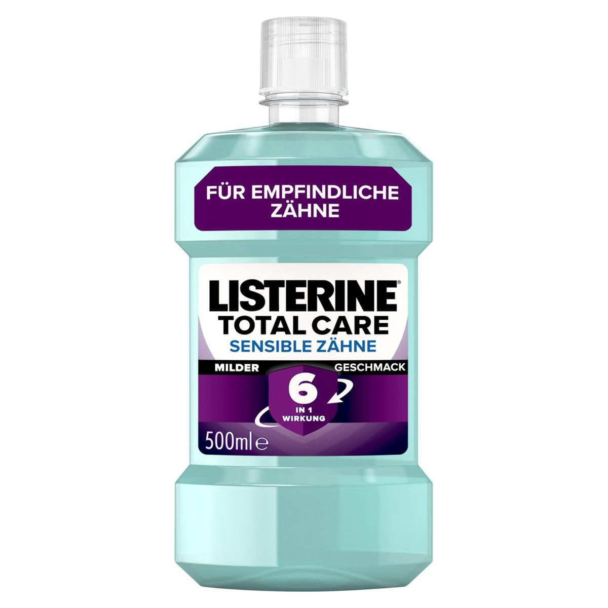LISTERINE® TOTAL CARE SENSIBLE ZÄHNE - Flaschen 6 x 500 ml