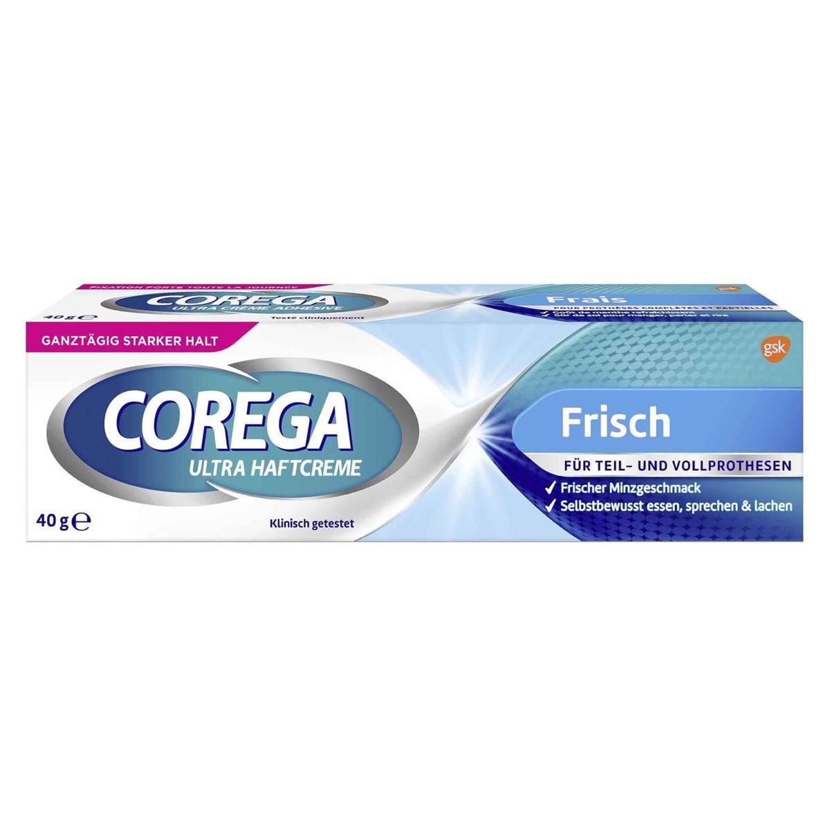 Corega® Ultra Haftcreme - Frisch, Tube 6 x 40 g