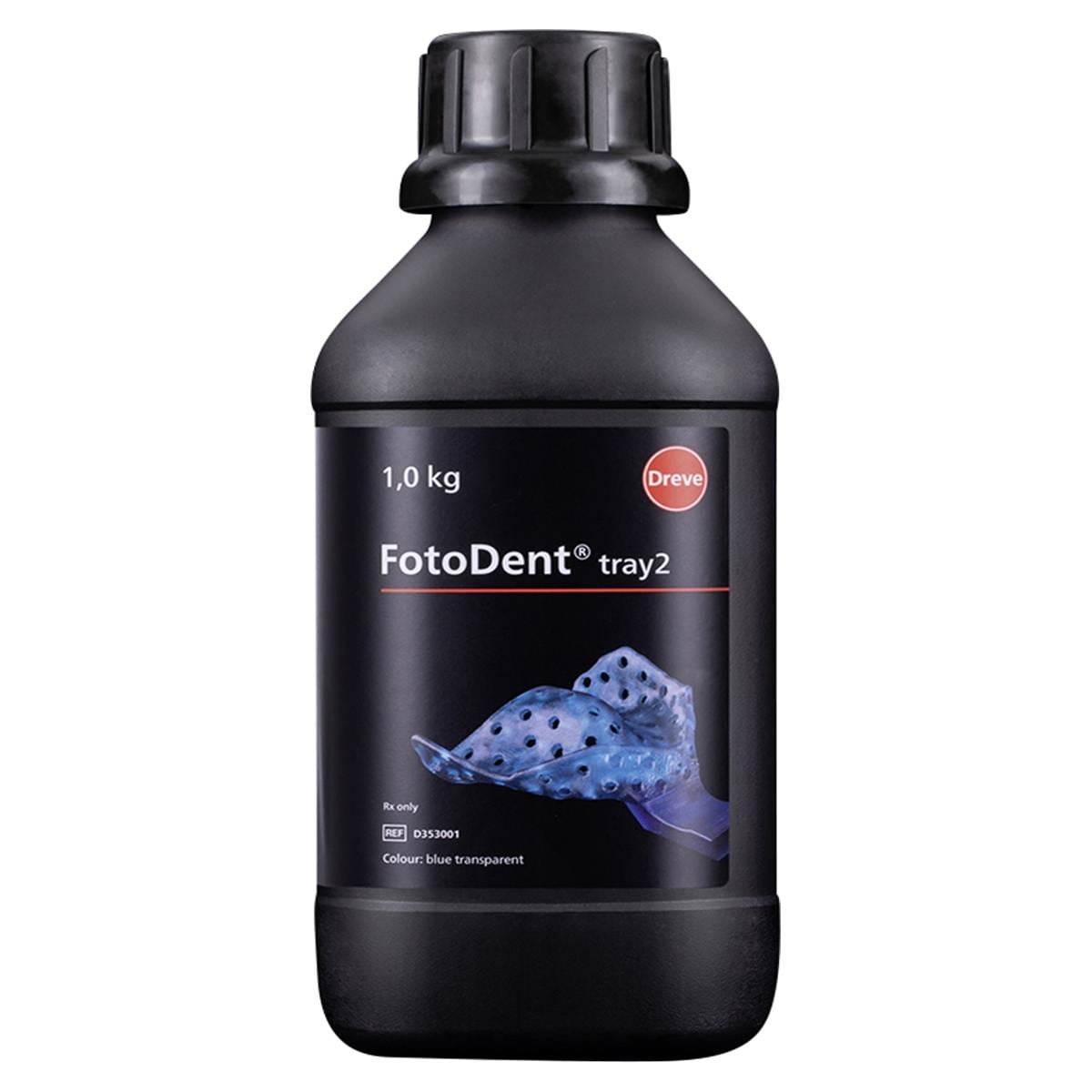 FotoDent® tray2 385/405 nm - Blau-transparent, Flasche 1.000 g