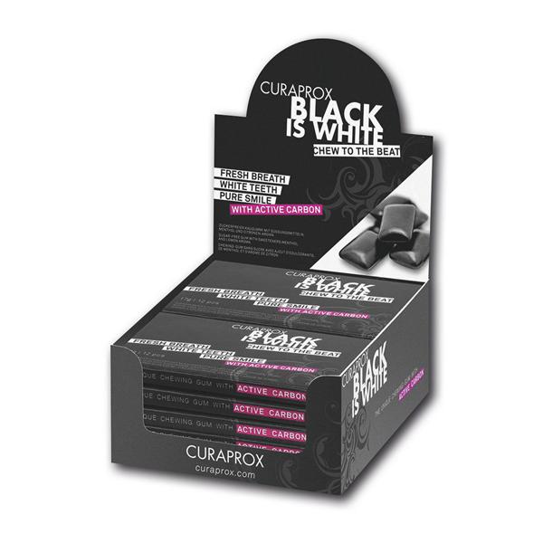 CURAPROX Black is White - Kaugummi - Packung 12 x 12 Stück