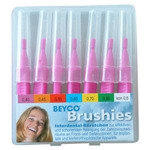 Interdentalbürsten Brushies Etui - Nr. 7, pink, Ø 0,40 mm, Packung 7 Bürsten