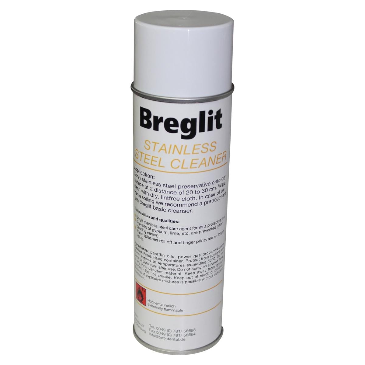 Breglit Edelstahl - Pflegespray - Flasche 400 ml