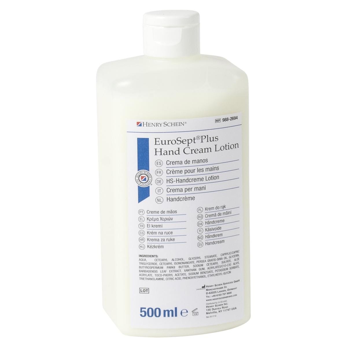 HS-Handcreme Lotion EuroSept® Plus, Hand Cream Lotion - Flasche 500 ml