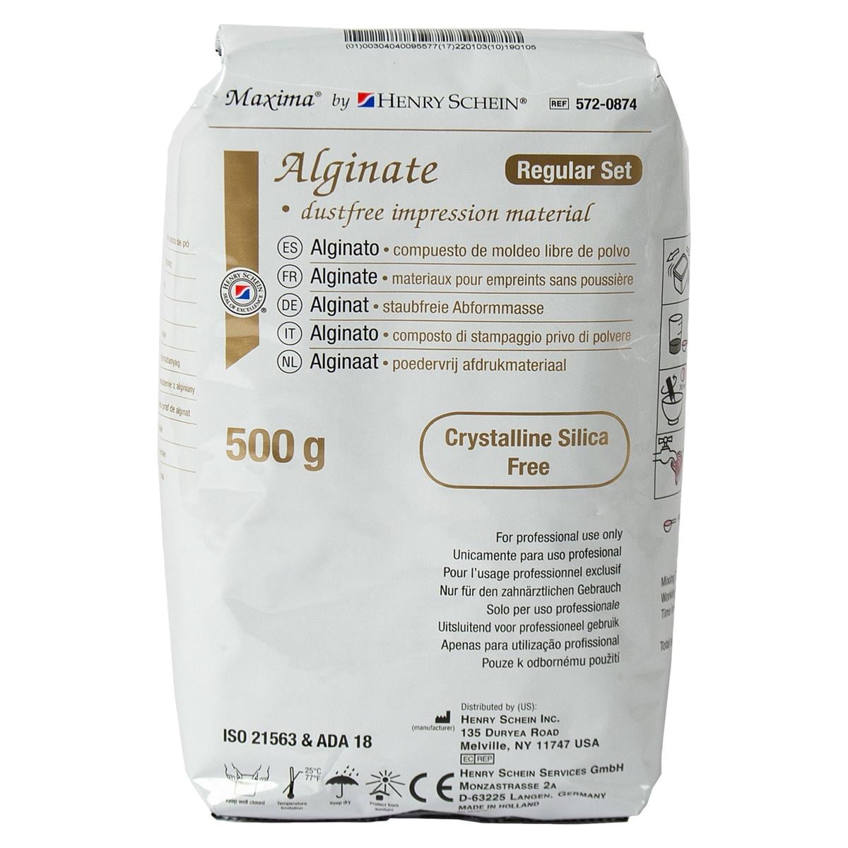 HS-Maxima® Alginat, Alginate Plus - Beutel 2 x 500 g, Messbesteck und Leerdose