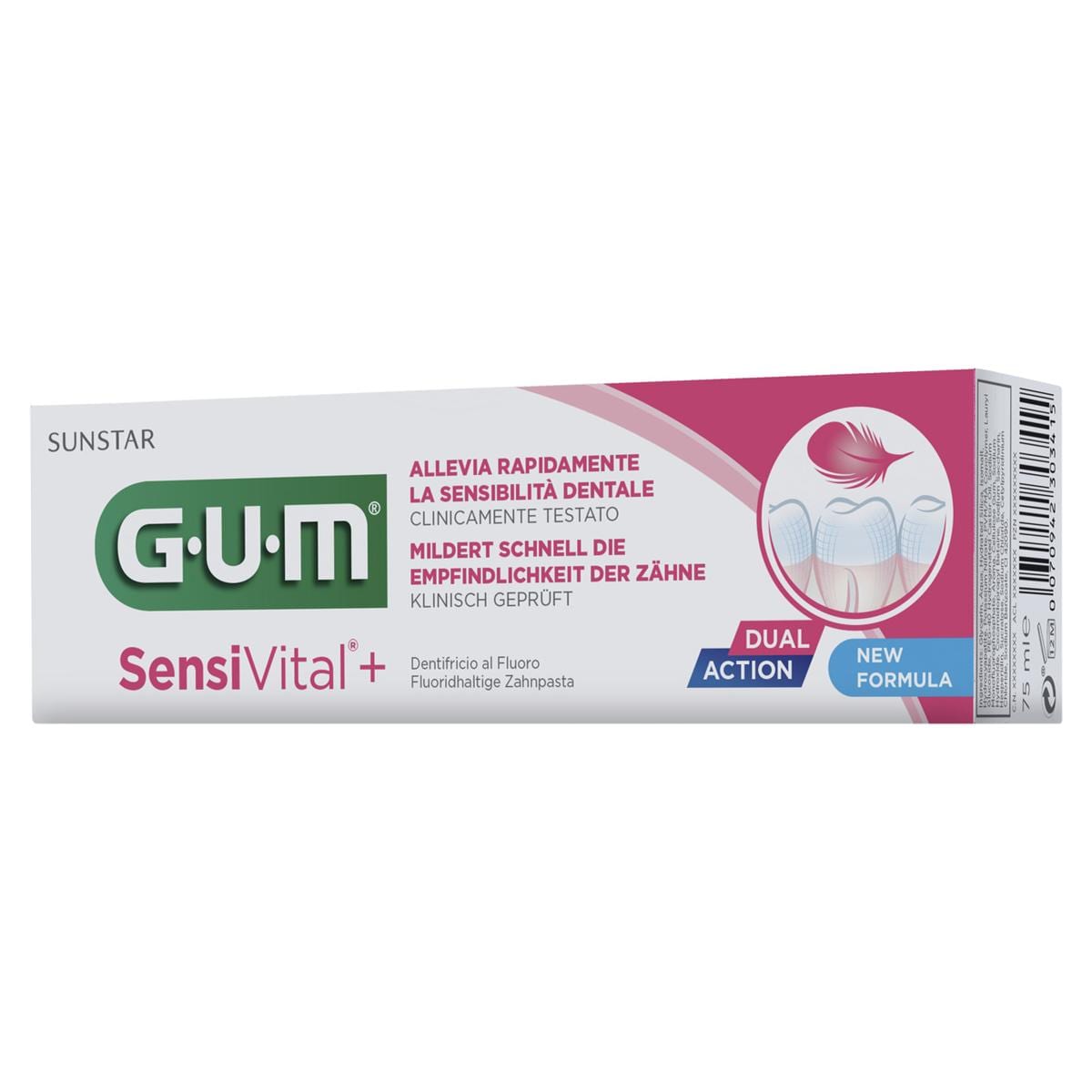 GUM SensiVital®+ Zahnpasta - Tuben 6 x 75 ml