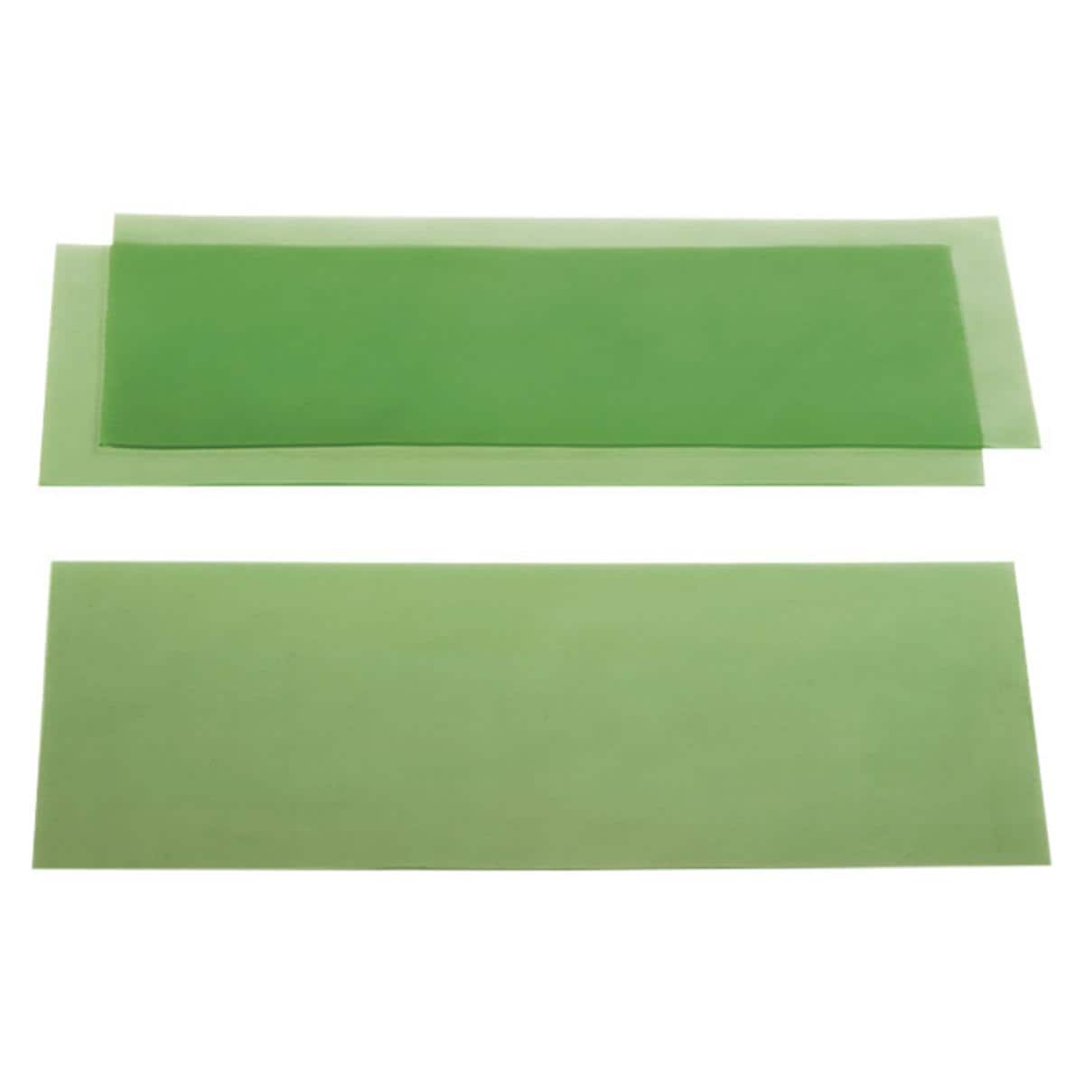 Glattes Gusswachs, grün - Stärke 0,40 mm, Packung 15 Platten