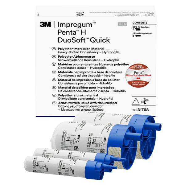 3M Impregum™ Penta™ H DuoSoft™ Quick - Nachfüllpackung - Schlauchbeutel 2 x 300 ml Basispaste und 2 x 60 ml Katalysator