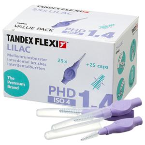 Flexi Interdentalbürsten - Value Pack - Lilac - X-Fine (konisch), Bürsten-Ø 1,4 mm, Draht-Ø 0,80 mm