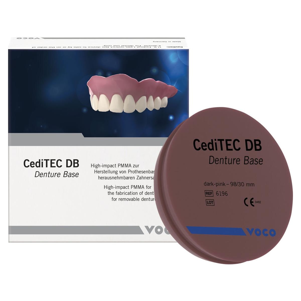 CediTEC® DB disc - Ø 98 mm - Dark-Pink, Stärke 30 mm