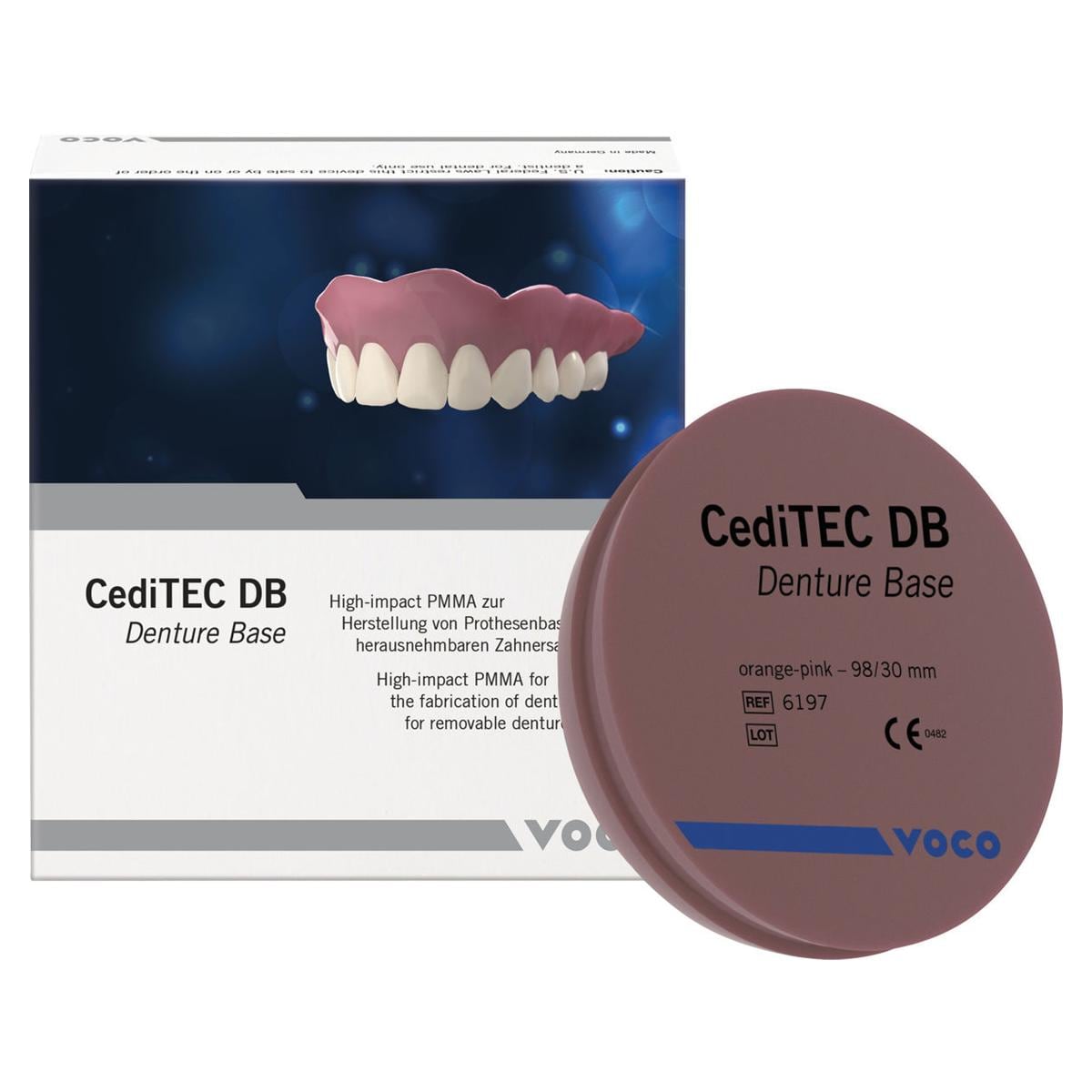 CediTEC® DB disc - Ø 98 mm - Orange-Pink, Stärke 30 mm
