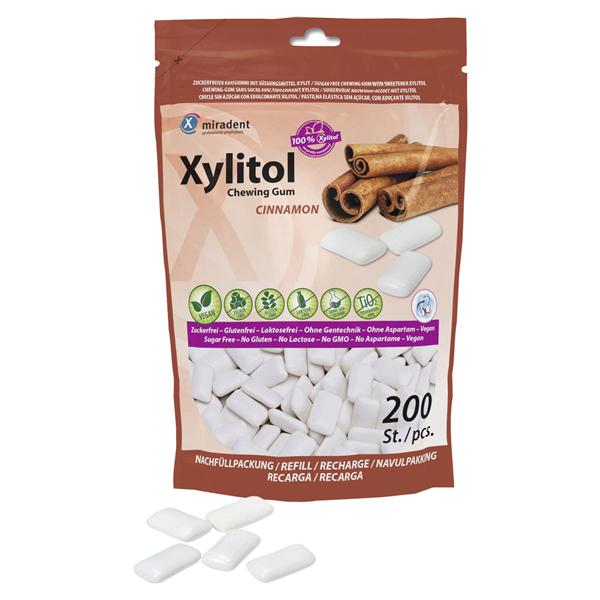 Xylitol Chewing Gum - Vorteilsbeutel - Zimt, Beutel 200 Stück