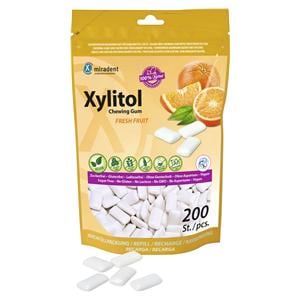 Xylitol Chewing Gum - Vorteilsbeutel - Frucht, Beutel 200 Stück