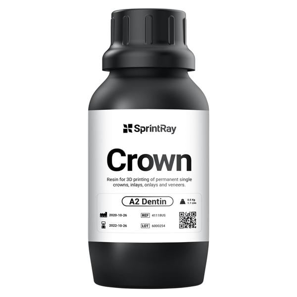 SprintRay Crown - A2 Dentin, Flasche 500 g