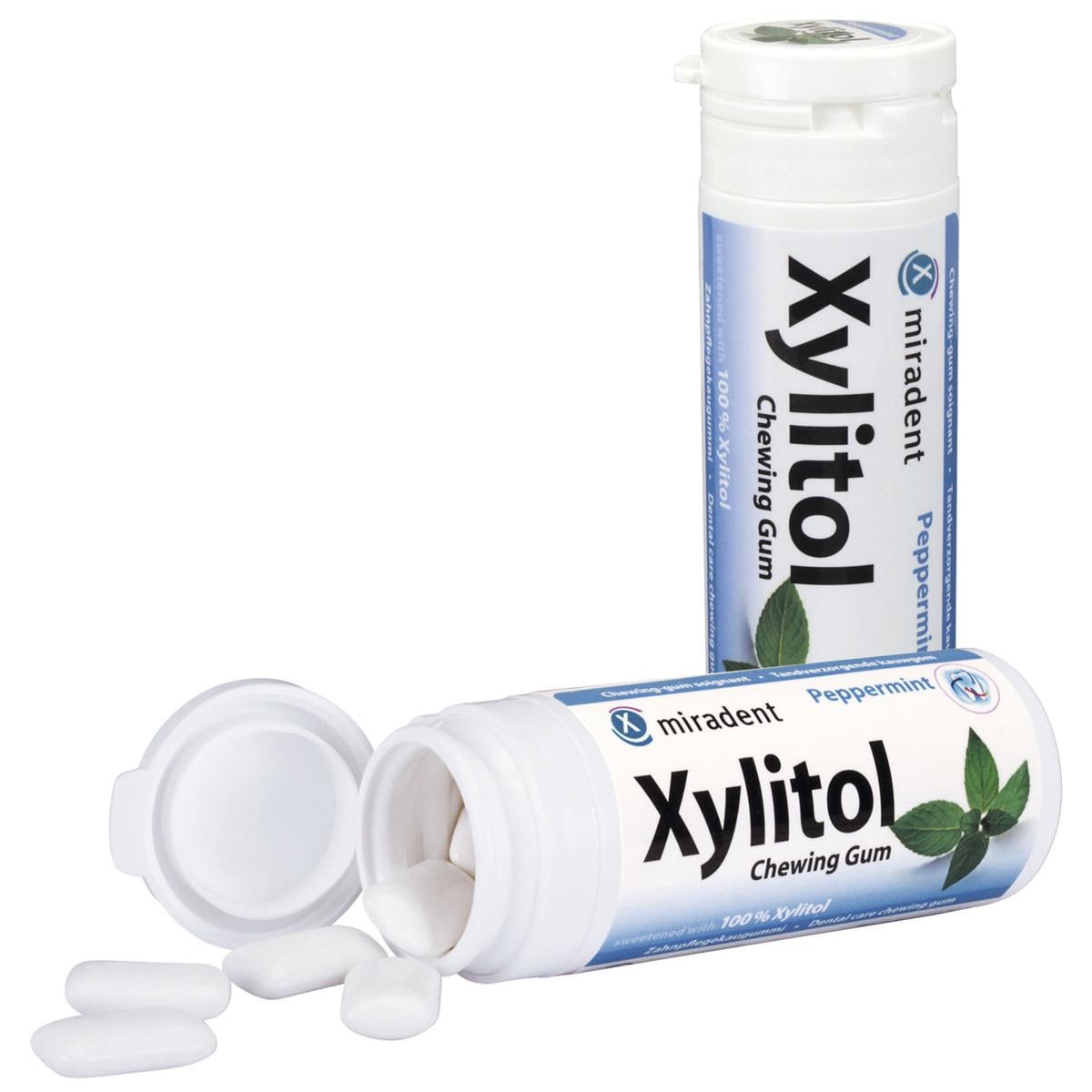 Xylitol Chewing Gum - Dose - Pfefferminze, Dose 30 Stück