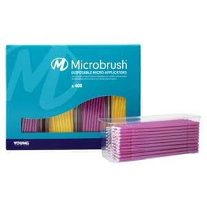 Microbrush® Plus Applikatoren - Nachfüllpackung - Pink/gelb, fein, Ø 1,5 mm, Packung 400 Stück
