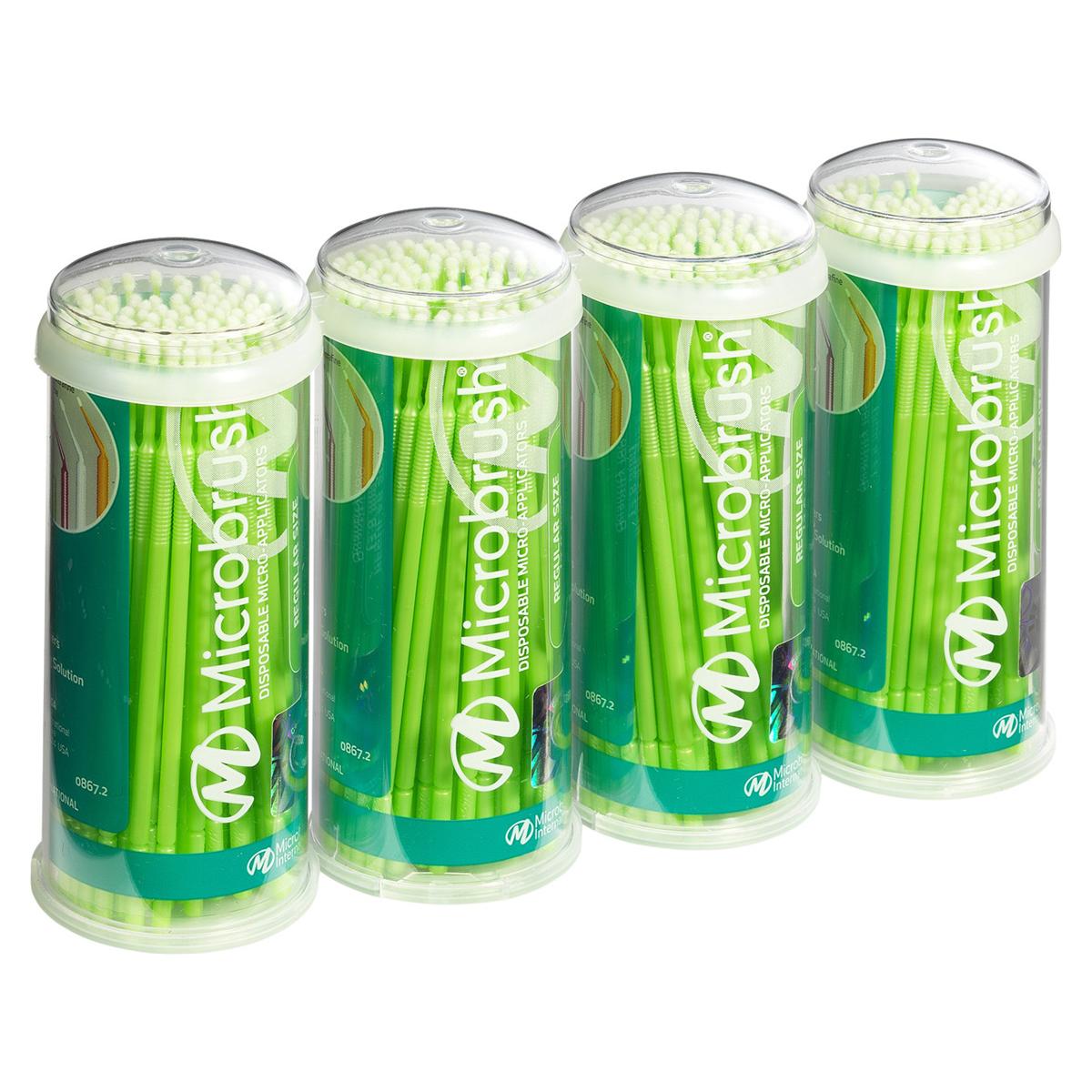 Microbrush® Röhrenserie - Nachfüllpackung - Grün, regulär, Ø 2,00 mm, Packung 400 Stück
