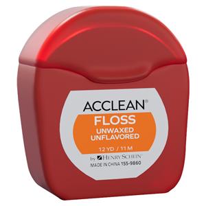 HS-Acclean® Dental Floss - Minispender - Zahnseide ungewachst, Packung 72 Spender x 11 m