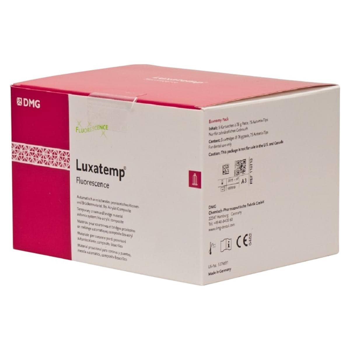 Luxatemp Fluorescence - Großpackung - A3, Kartuschen 5 x 76 g