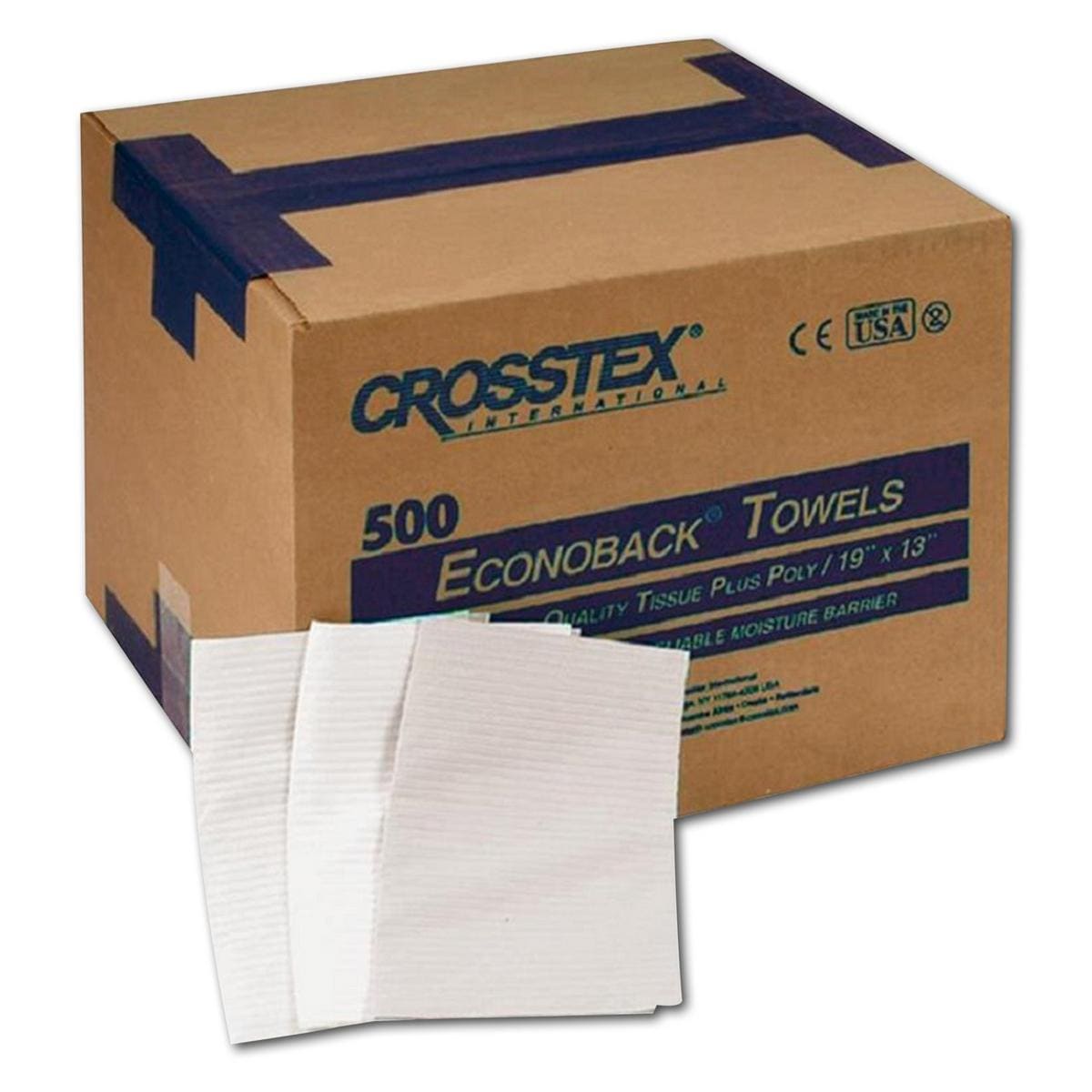 CROSSTEX Econoback® Servietten - Weiß, Packung 500 Stück