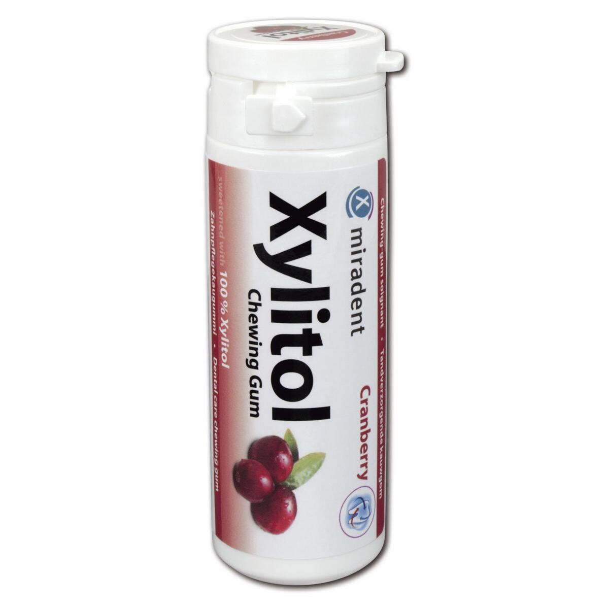 Xylitol Chewing Gum - Dose - Cranberry, Dose 30 Stück