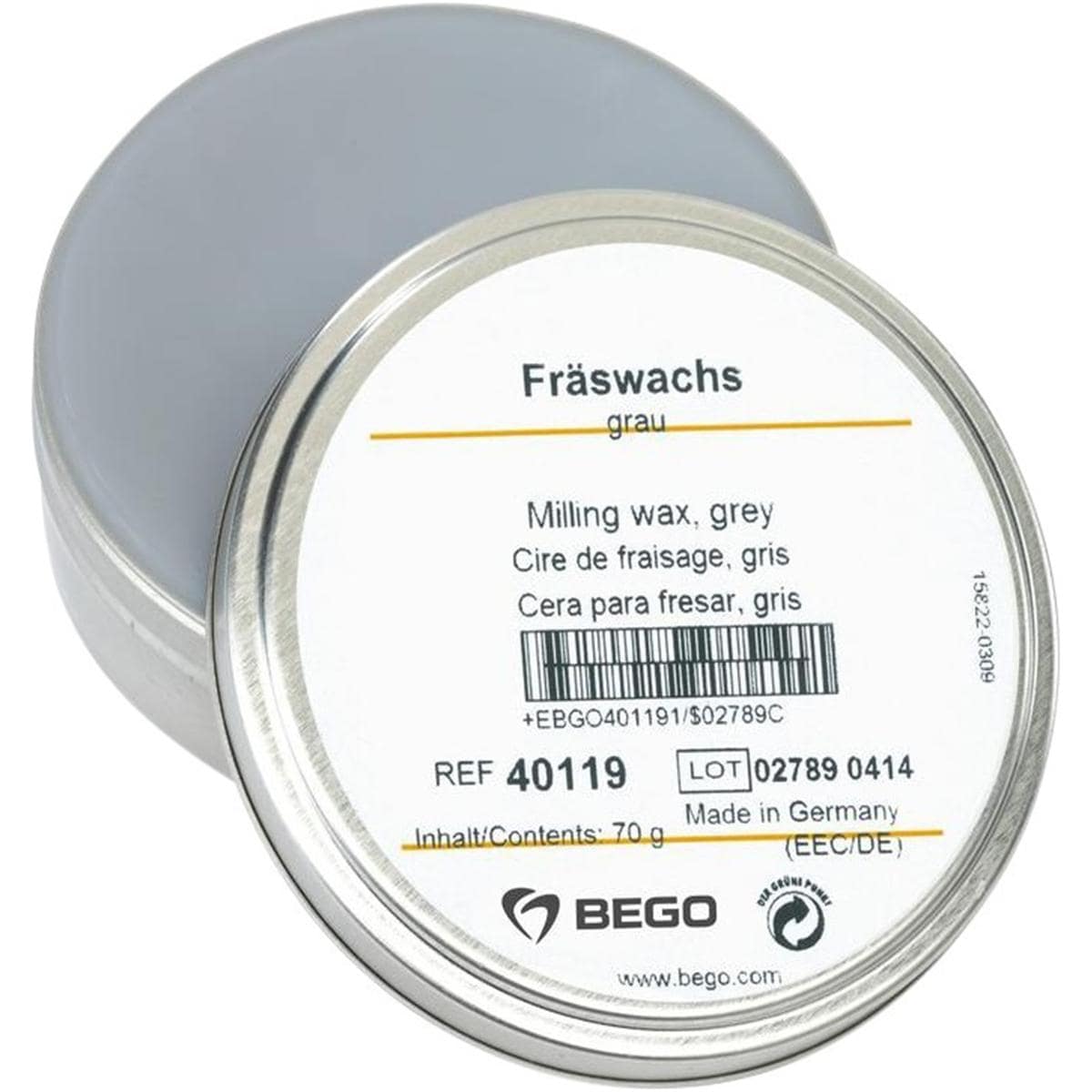Fräswachs - Grau, Dose 70 g