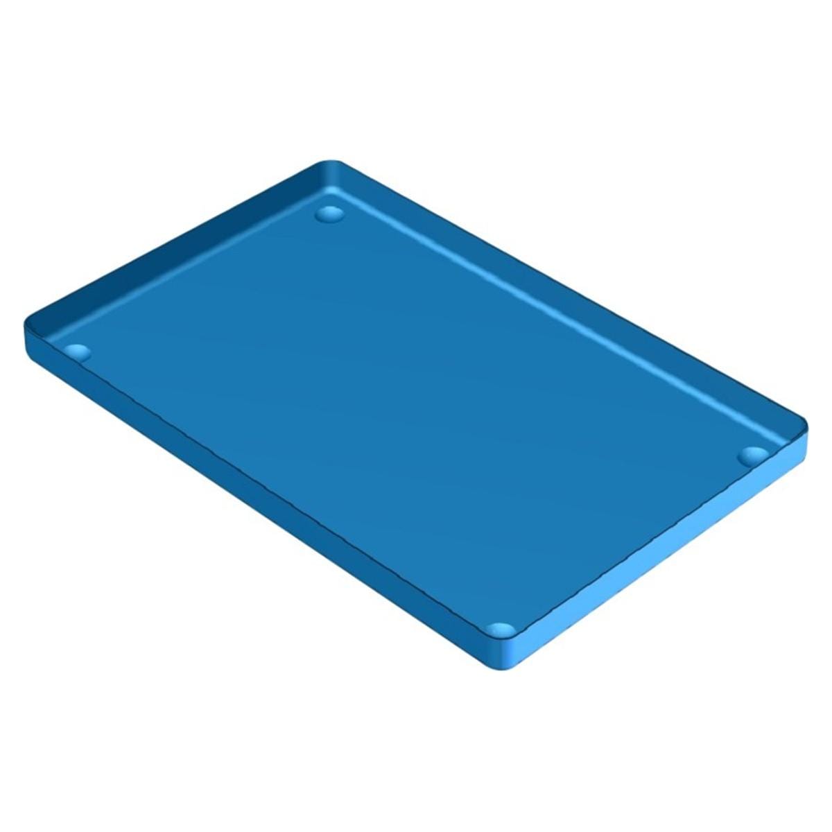 Aluminiumtray - Unterteil - Blau, Größe 28 x 18 cm