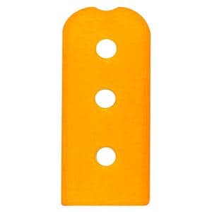 Präzisionsschutzkappen gelocht - Flach, orange, Größe 25 x 9 x 2 mm Packung 100 Stück