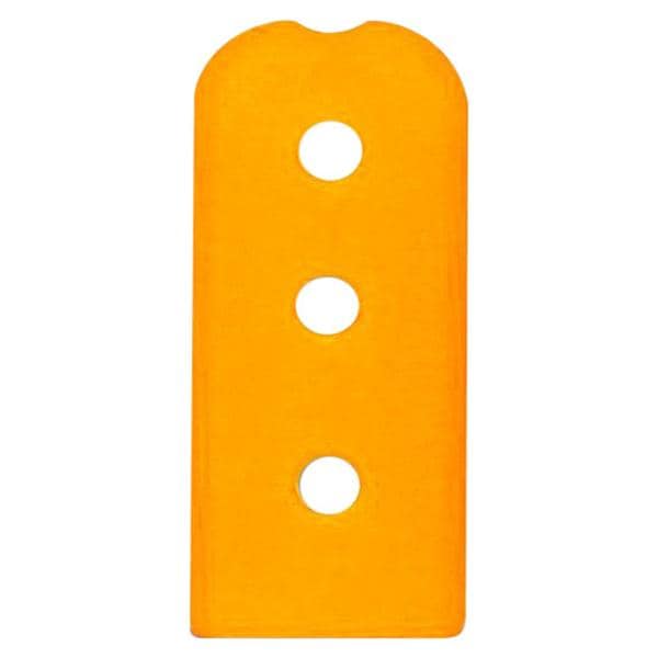 Präzisionsschutzkappen gelocht - Flach, orange, Größe 25 x 9 x 2 mm Packung 100 Stück