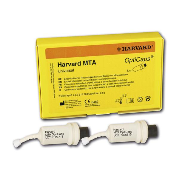 Harvard Cement OptiCaps® - Weiß / gelb, Packung 10 Kapseln
