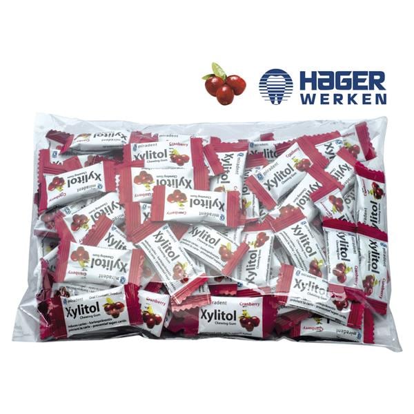 Xylitol Chewing Gum - Beutel - Cranberry, Beutel 100 x 2 Stück