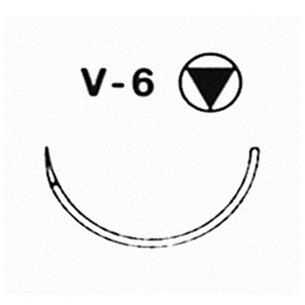 MERSILENE grün, geflochten - Nadeltyp V6 - USP 3-0, Länge 0,45 m (18516 G), Packung 12 Stück