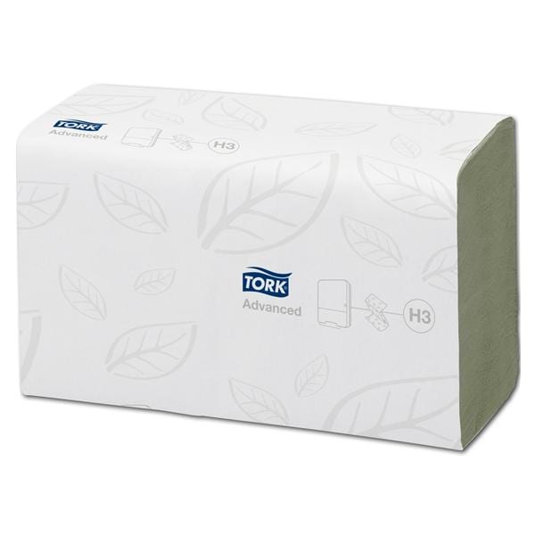 Tork® Advanced Handtuch, grün - Format 25 x 23 cm, Zick-Zack-Falz, Karton (15 x 250 Tücher) 3.750 Stück