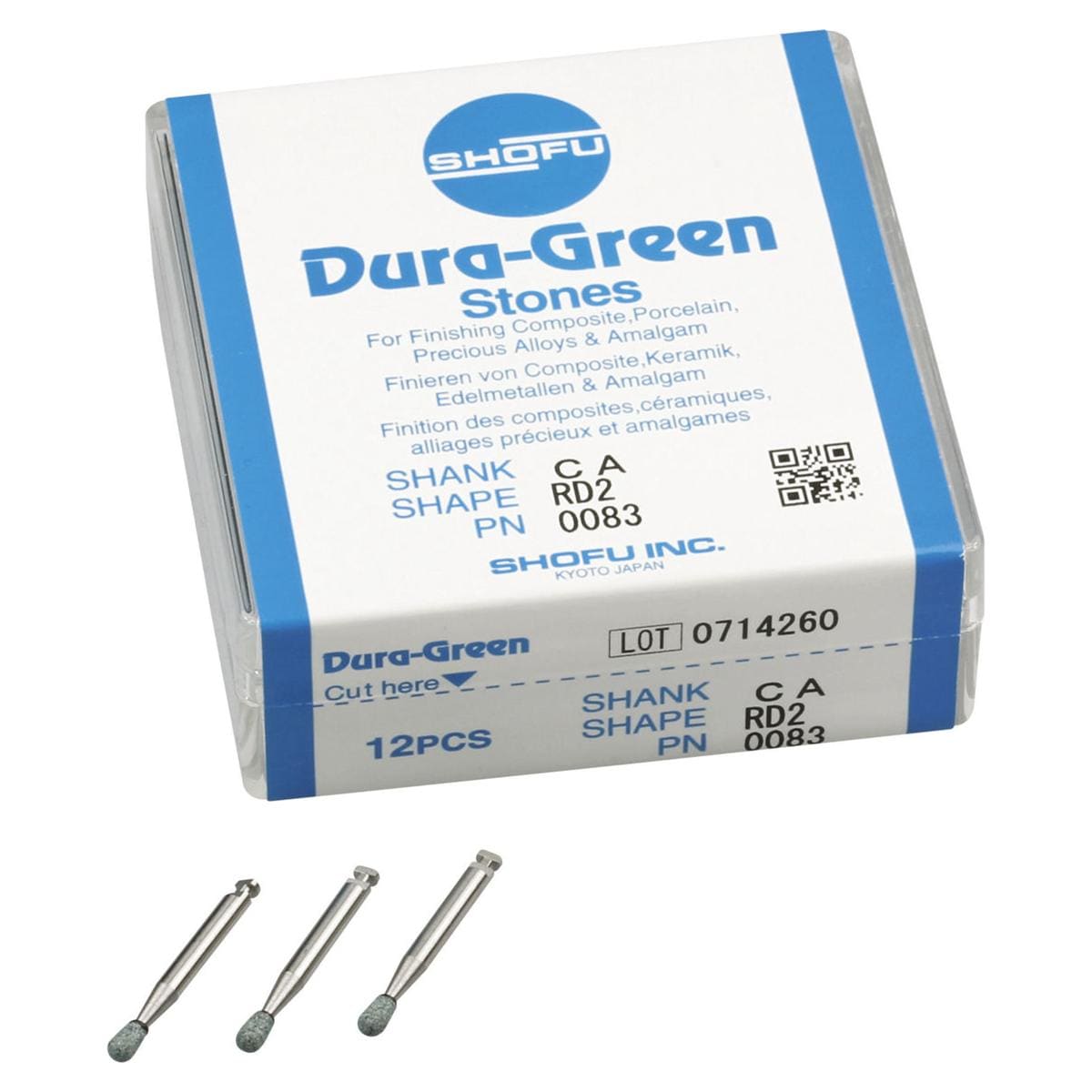 Dura-Green® Schaft W - Figur RD2, ISO 024, Packung 12 Stück