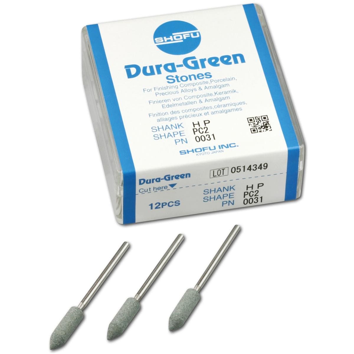 Dura-Green® Schaft H - Figur PC2, ISO 050, Packung 12 Stück