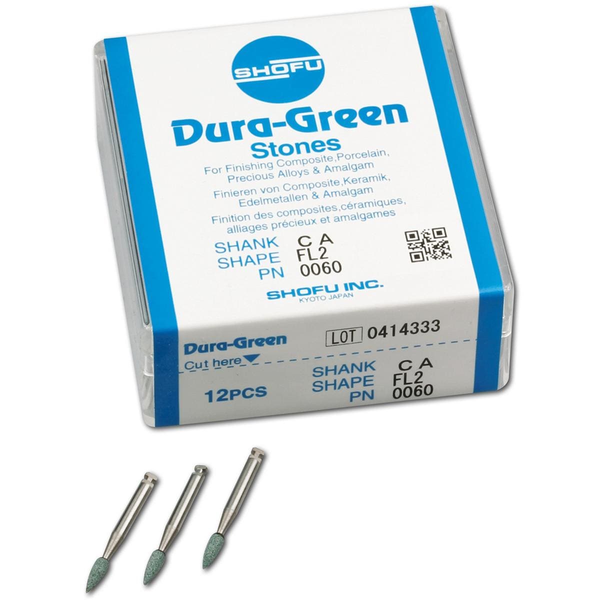 Dura-Green® Schaft W - Figur FL2, ISO 025, Packung 12 Stück