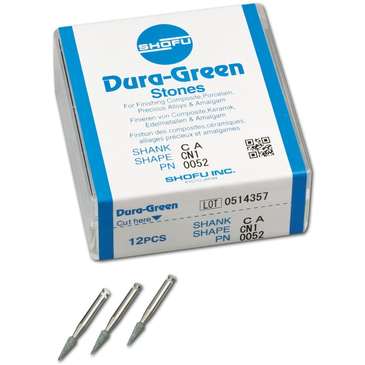 Dura-Green® Schaft W - Figur CN1, ISO 024, Packung 12 Stück